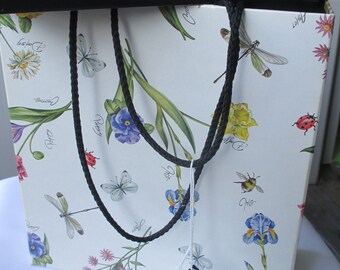 Vintage Garden Botanica Greeting Card Storage Box, Botanical Floral Card Keeper Box