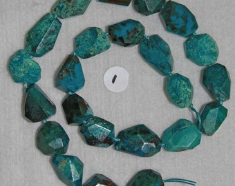 Chrysocolla, Chrysocolla Nugget, Blue Green Nugget, Grade A+, Natural Stone, Semi Precious Nugget, Full Strand, 12-21 mm, AdrianasBeads