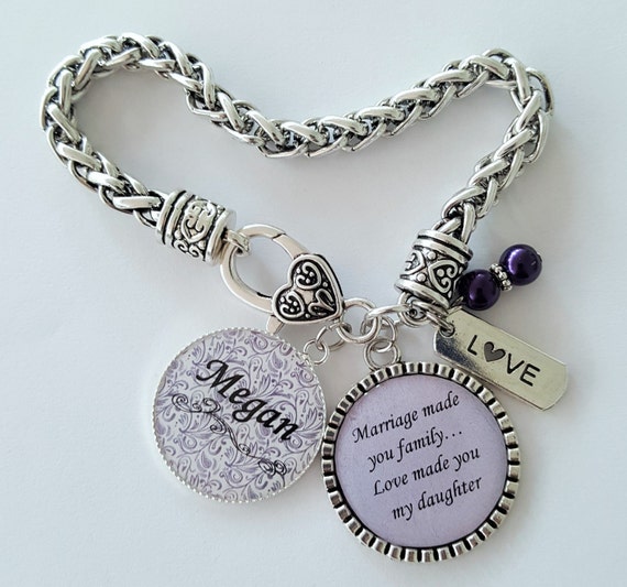 PERSONALIZED Daughter in Law Gift / Step Daughter Gift / Step Daughter Bracelet / Gift for Step Daughter / Daughter in Law Wedding Gift