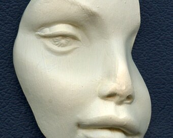 Face Profile, Faux Bone Polymer Clay Face Shard FSHI 1