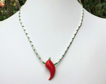 Red Hot Chili Pendant Necklace