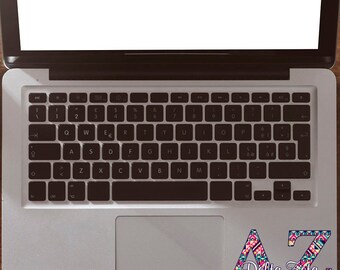 Delta Zeta decal, DZ keyboard sticker, DZ Sorority computer decal, Multiple sizes available, Indoor / Outdoor 3 year rated vinyl (1261)