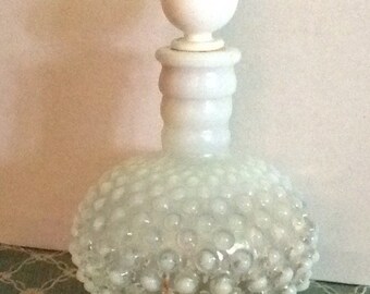 Vintage Hobnail Glass Vanity Jar