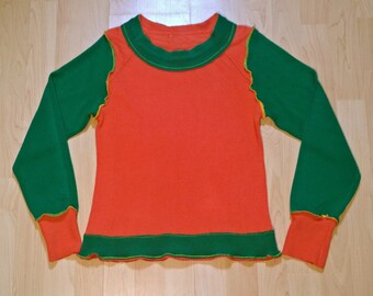 Upcycled Clothing/Sweater/Pullover/Retro/Festival Clothing/Funky Clothing/Unique Clothing/Boho Clothing/Hippy Style/Eco/For Women/OOAK