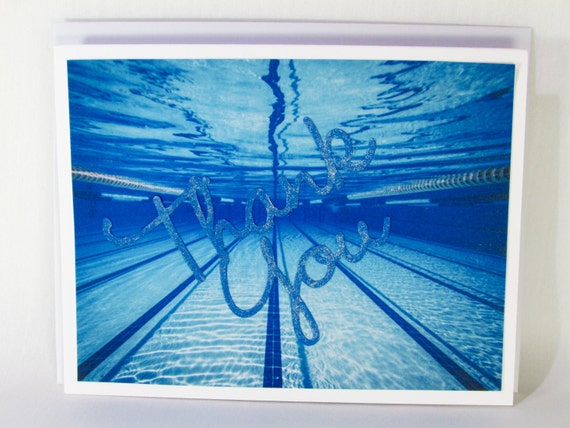 Swim Coach Gift Card Thank You Card Swim Team Thank You Card