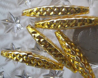 5 Glass Garland Beads Gold Christmas Garland Beads Czech Republic 055G