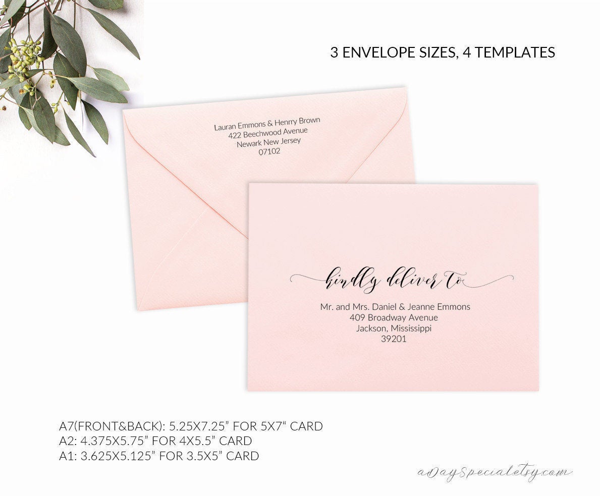 printable envelope template for 5x7 card