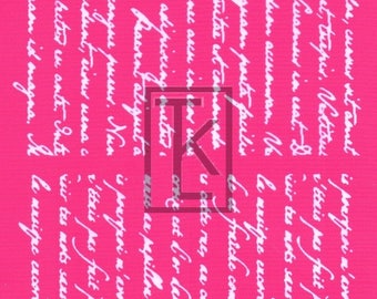 French Latin Duo Handwriting Silk Screen silkscreen
