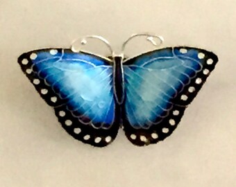 Morpho Butterfly Pin