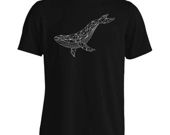 Whale Ocean Geometric Men's T-Shirt r104m