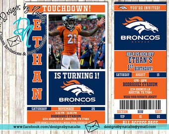 Denver Broncos Football Invitation