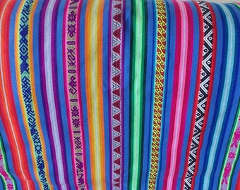 Tribal Fabric - stripes fabric - Peruvian fabric - Aguayo blanket