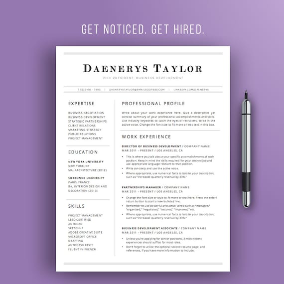 professional resume template simple resume design instant