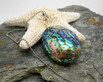 Fan Pull, Polished Abalone Shell Ceiling Fan Pull - Fan Chain, Fan Pull, Abalone, Beach, Chain, Ceiling Fan Pull, Sea Shell, Beach Decor