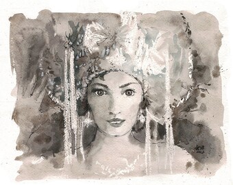 Russian beauty - original fashion illustration