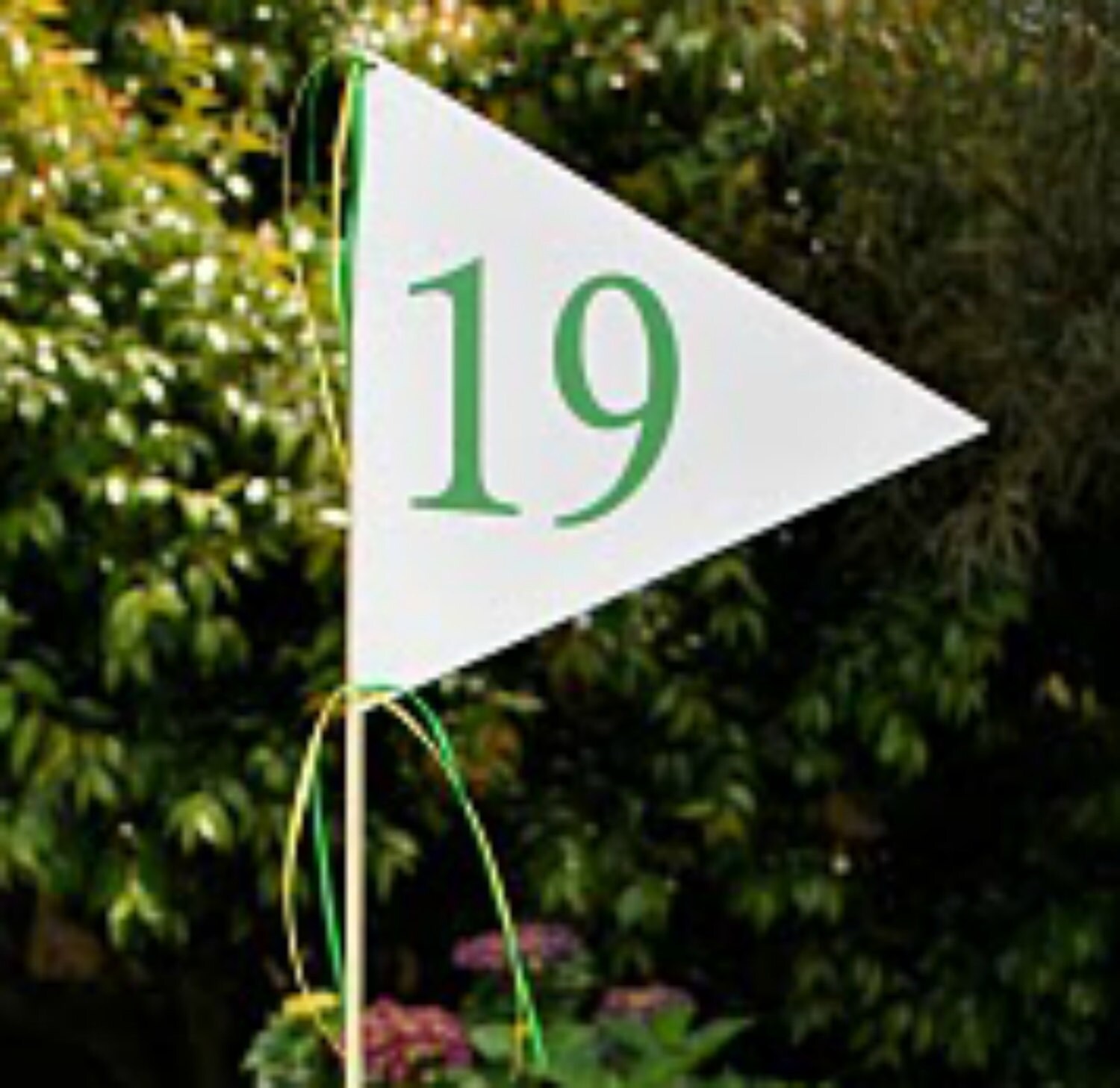 Golf Flag for the 19th Hole Centerpiece
