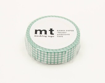 mt 1P Grid Emerald Japanese Washi Tape Masking Tape Price depends on order volume. MT01D397