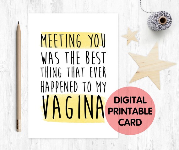 Rude Birthday Card For Husband, LGBT Card, Funny Anniversary, Boyfriend Anniversary, Cheeky, Girlfriend, Valentines Day Card for Him, Vagina