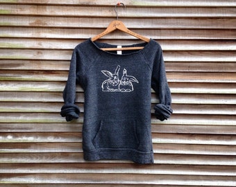 Bestie bunnies Sweatshirt, Rabbit Shirt, Bunny Sweater, Rabbit Gift, Bestie Gift, Girlfriend Gift, XS-2XL