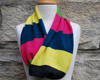 Handcrafted cowl in superfine merino blend