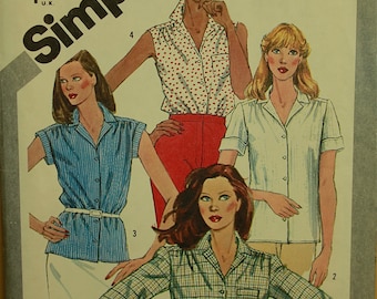 1980s Shirt Set Simplicity Pattern 5172 Uncut Sizes 18-20 Bust 40 to 42"