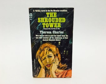 Vintage Gothic Romance Book The Shrouded Tower by Theresa Charles 1965 Paperback