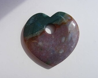 Japse gemstone heart pendant
