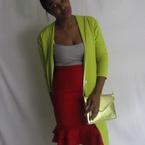 80s gold envelope purse
