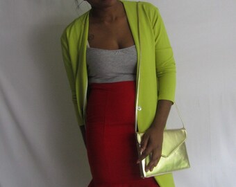 80s gold envelope purse