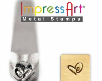 Metal Stamping Heart Stamp ImpressArt Heart Shaped Stamp For Metal Stamping 3mm Boogie Heart