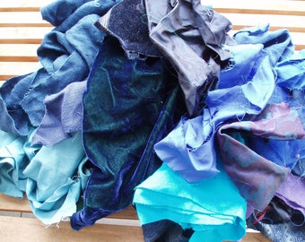 Fabric remnants blue-for patchwork