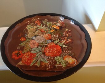 Vintage Daher Decorated Ware Metal Tray Made in England