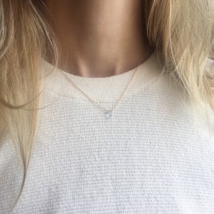 Aquamarine Necklace, Gold Aquamarine Necklace, March Birthstone, Minimalist Necklace