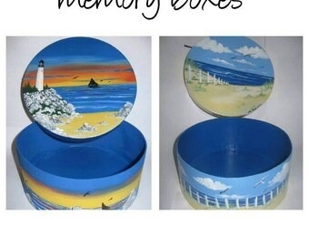 Handpainted custom memory boxes