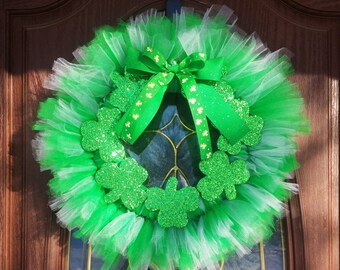 St. Patrick's Day Tulle Wreath