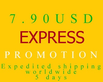 EXPRESS PROMOTION Expedited Shipping worldwide 4-6 days / only for orders with 14 items or more