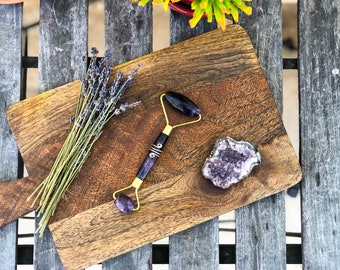 Amethyst Facial Crystal Roller Wire Wrapping | Face Roller Massage | Mothers Day Gift | Birthday Gift for Her | Wedding Favors
