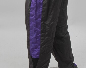 purple windbreaker pants