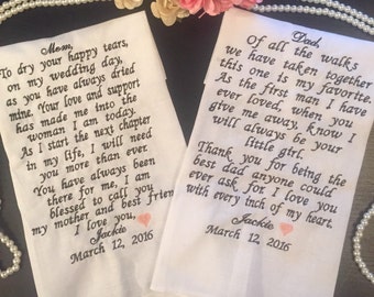 Mother of the Bride Wedding Handkerchief