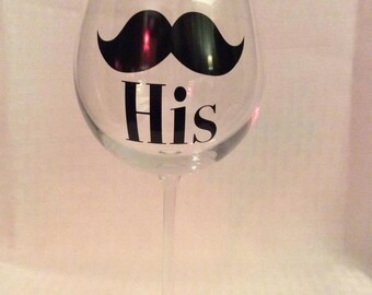 His and Hers Stemmed Wine Glasses - Comes as a Set
