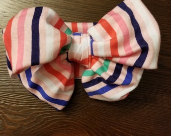 Candy stripes messy bow