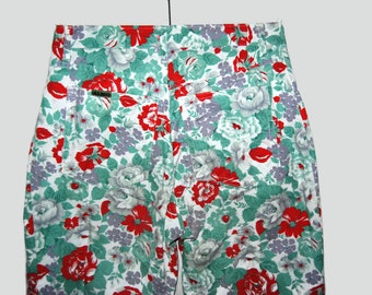 Vintage high waist flower pants