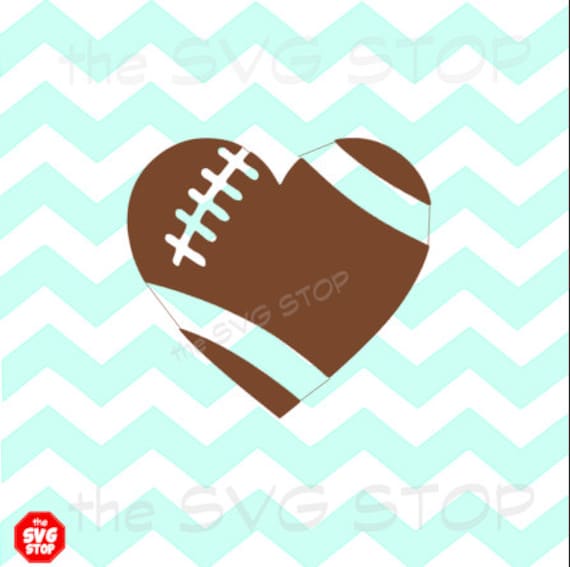 Download Football heart design SVG and studio files for Cricut