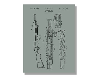 Walther PPK Military and Weapons Patent Poster Blueprint