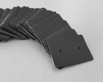 100 Kraft Earring Display Cards BLACK