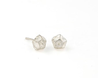geometric earrings, botanical earrings, succulent earrings, tree earrings, nature earrings, silver stud earrings, minimalist earrings
