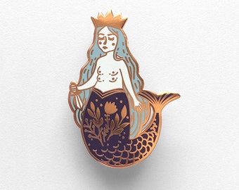 Mermaid pin // Beast and Tales // Hard enamel pin // mythology pin // lapel pin