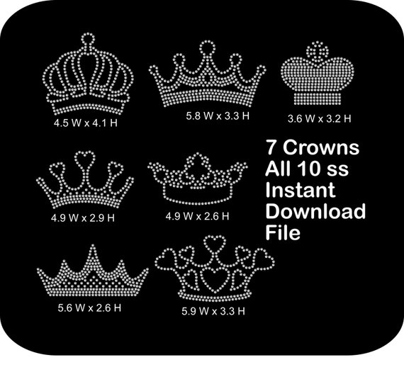 rhinestone crown template bling crown template rhinestone