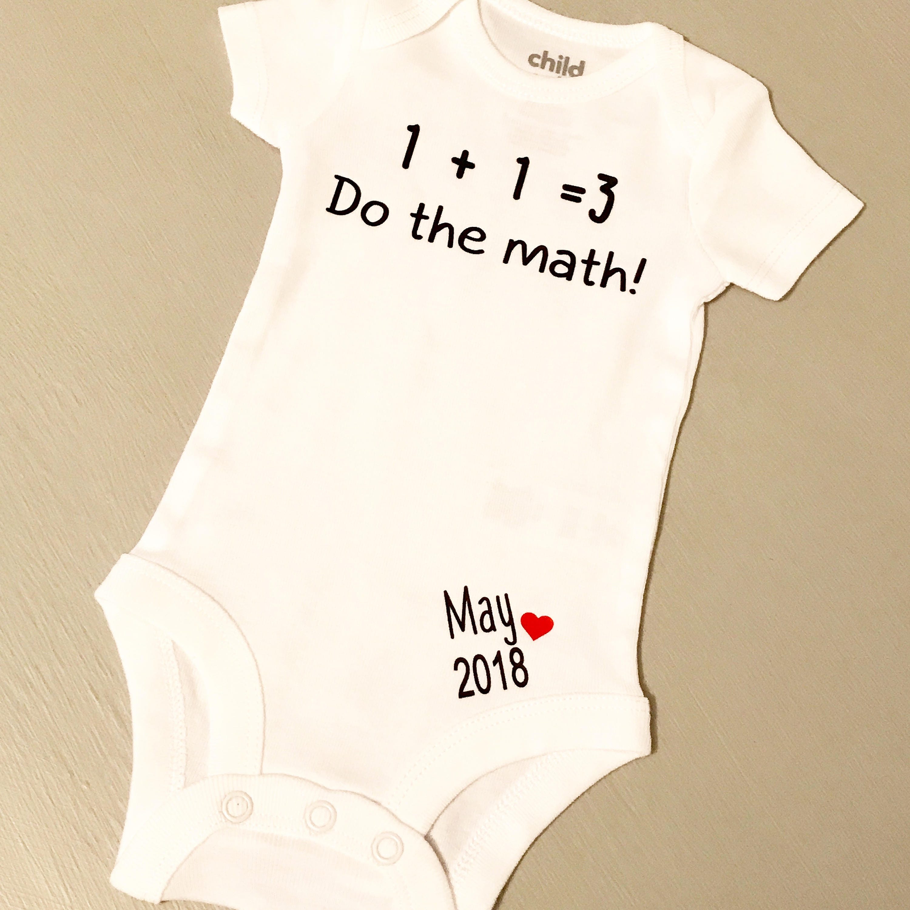 Baby Announcement onesie Gender Reveal Grandparent