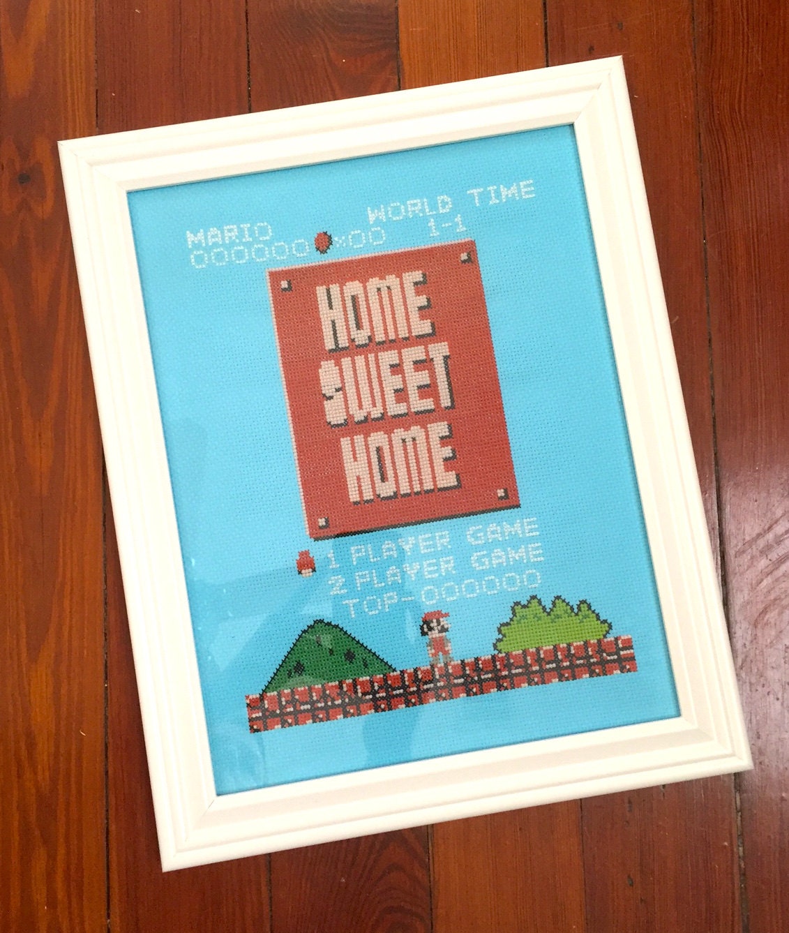 Download Home Sweet Home Mario Bros Inspired Cross Stitch DIGITAL